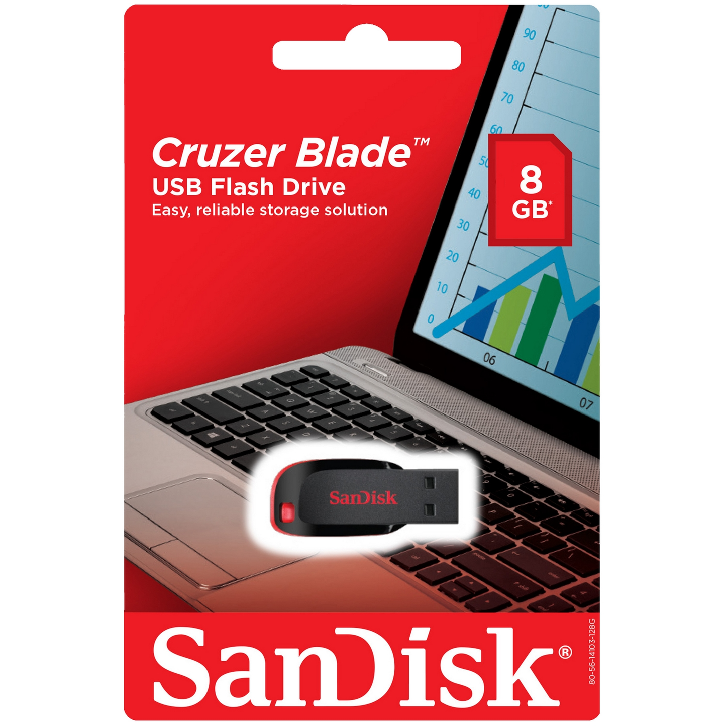 SanDisk Cruzer Blade USB-A Externt minne, 8 Gb SDCZ50-008G-B35 