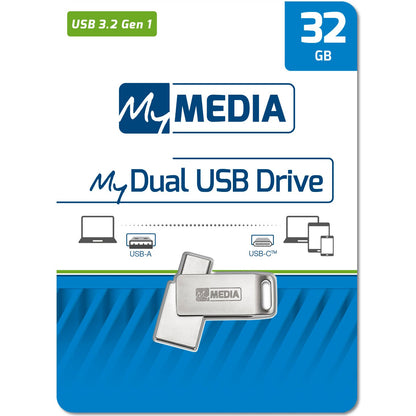 Extern USB-A-minne Verbatim MyDual, 32Gb