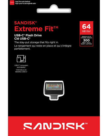 Externminne USB-C SanDisk Extreme Fit, 64Gb SDCZ530-064G-G46