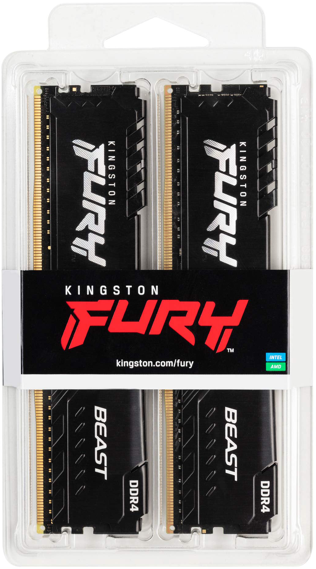Kingston Fury Beast RAM-minne, DDR4, 2 x 16GB, 3200MHz KF432C16BBK2/32
