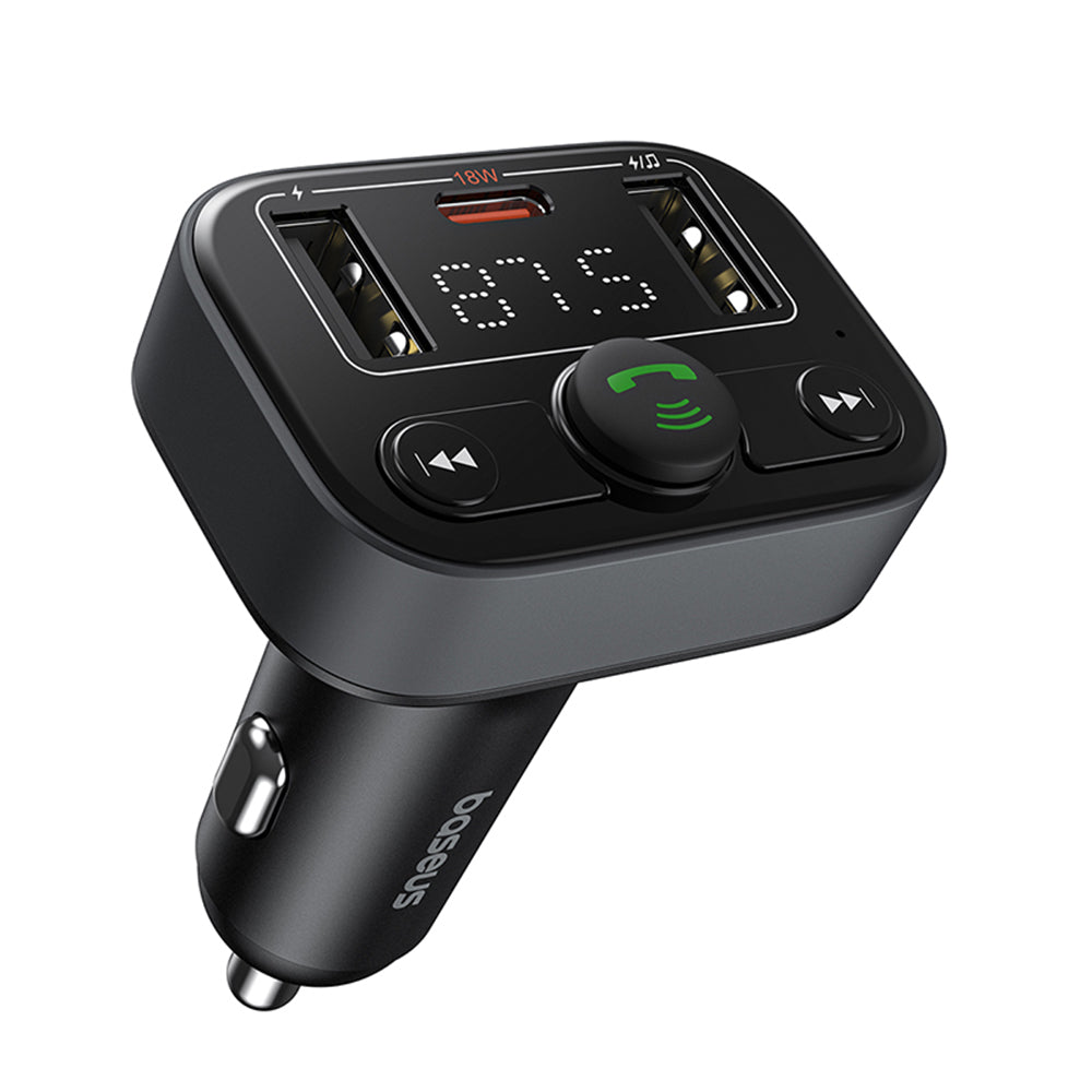 FM Bluetooth-modulator Baseus S-09 Lite, 2 x USB-A - 1 x USB-C C10762300113-00