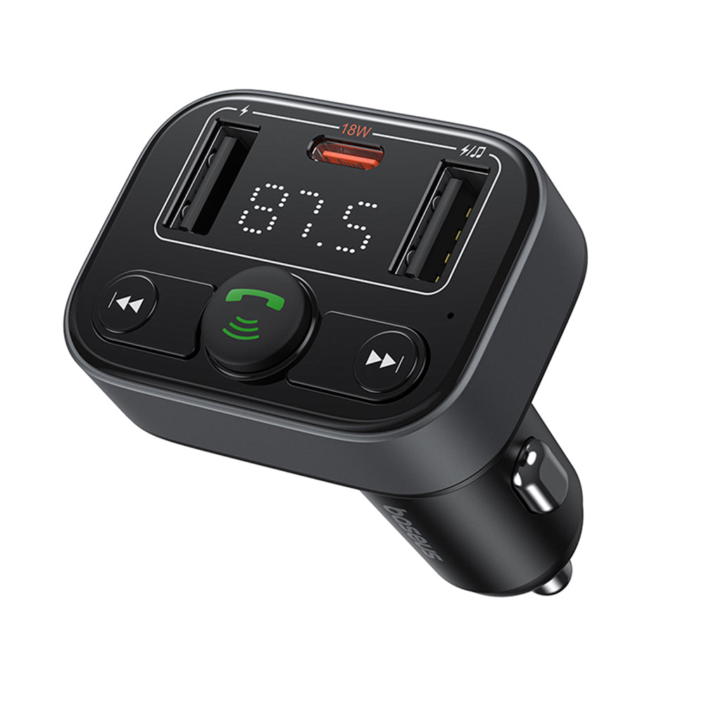 FM Bluetooth-modulator Baseus S-09 Lite, 2 x USB-A - 1 x USB-C C10762300113-00
