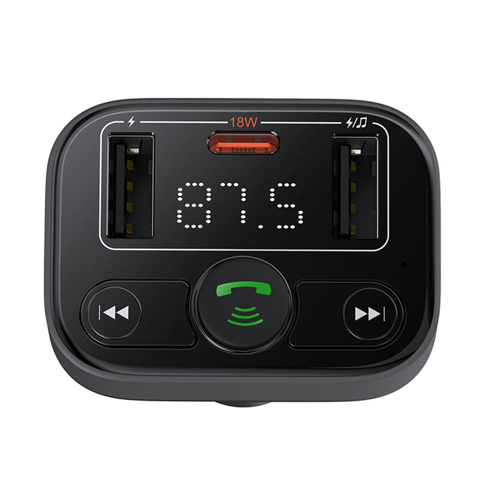 FM Bluetooth-modulator Baseus S-09 Lite, 2 x USB-A - 1 x USB-C C10762300113-00