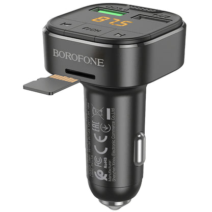 FM Bluetooth-modulator Borofone BC43 Flash, 2 x USB-A - 1 x microSD