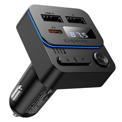 FM Bluetooth-modulator Borofone BC60 Hero, 2 x USB-A - 1 x USB-C