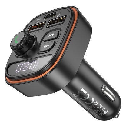 FM Bluetooth-modulator Borofone BC59 Heroic, 2 x USB-A - 1 x USB-C