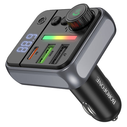 FM Bluetooth-modulator Borofone BC50 Ascenso, 2 x USB-A - 1 x USB-C