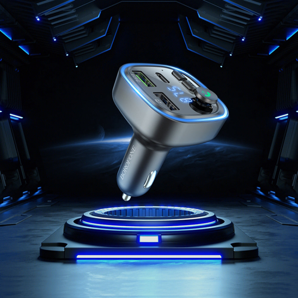 FM Bluetooth-modulator Borofone BC48, 2 x USB-A - 1 x USB-C