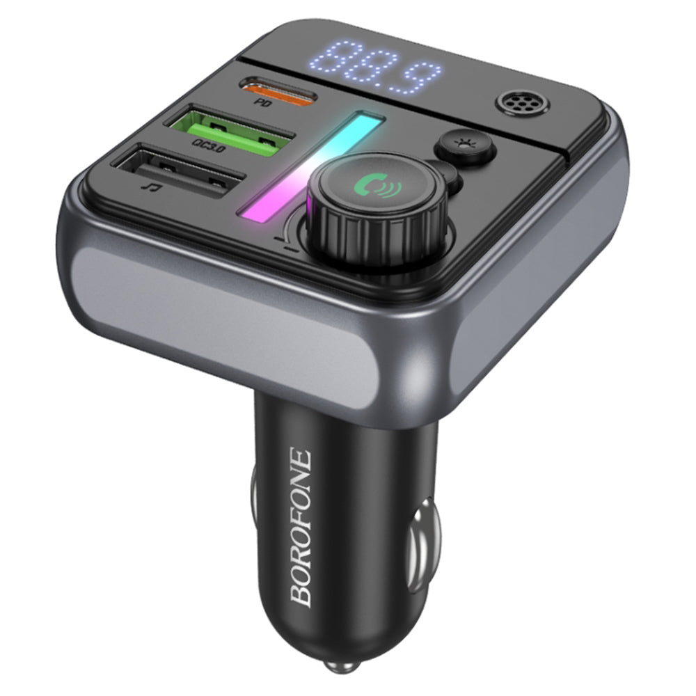 FM Bluetooth-modulator Borofone BC50 Ascenso, 2 x USB-A - 1 x USB-C