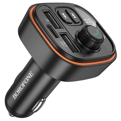 FM Bluetooth-modulator Borofone BC59 Heroic, 2 x USB-A - 1 x USB-C