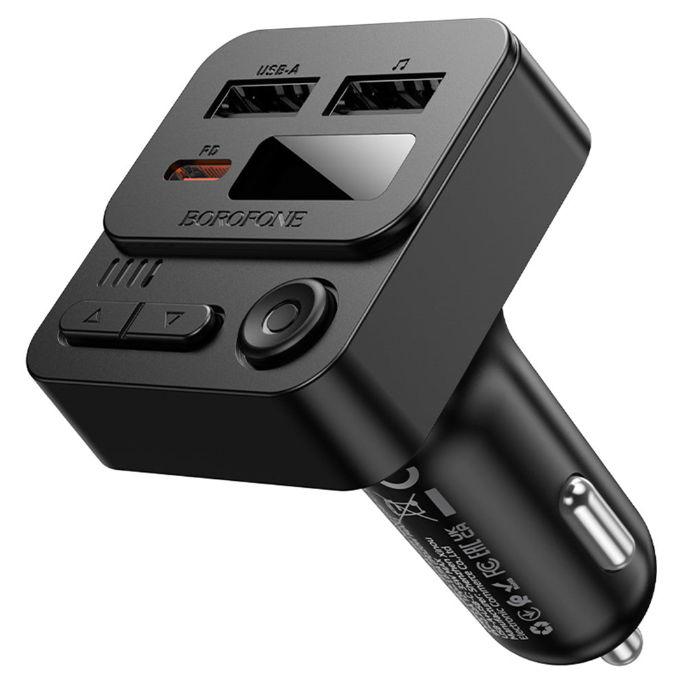 FM Bluetooth-modulator Borofone BC60 Hero, 2 x USB-A - 1 x USB-C