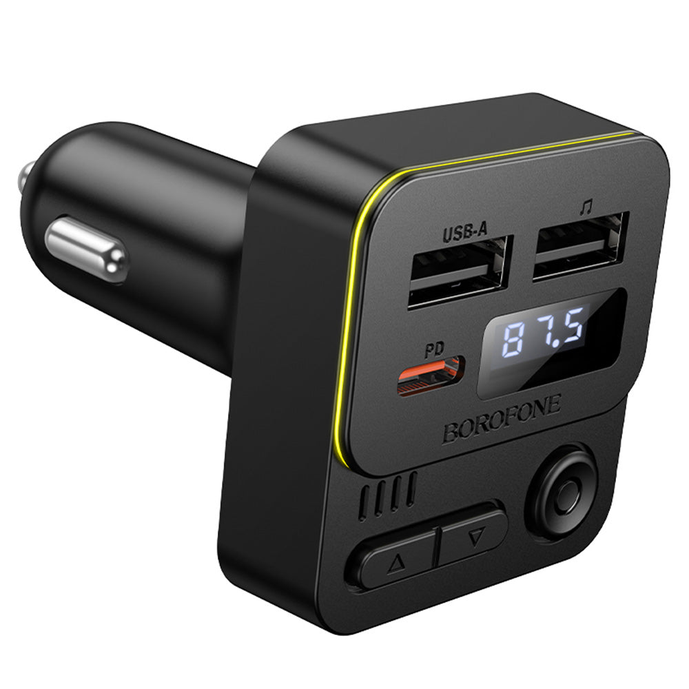 FM Bluetooth-modulator Borofone BC60 Hero, 2 x USB-A - 1 x USB-C