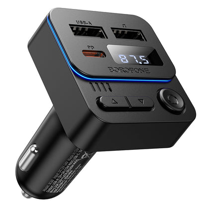 FM Bluetooth-modulator Borofone BC60 Hero, 2 x USB-A - 1 x USB-C