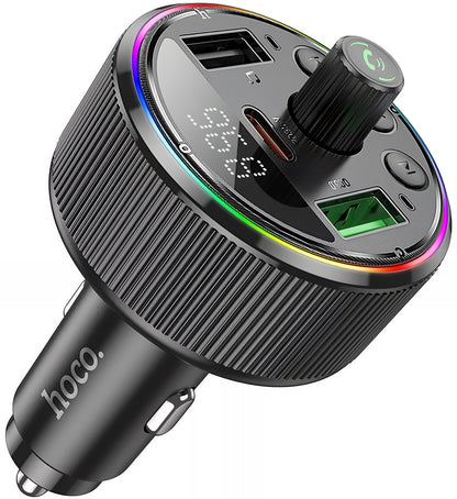 FM Bluetooth-modulator HOCO E82, 2 x USB-A - 1 x USB-C