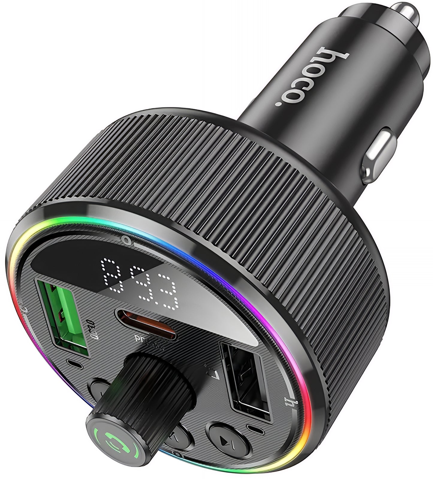 FM Bluetooth-modulator HOCO E82, 2 x USB-A - 1 x USB-C