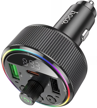 FM Bluetooth-modulator HOCO E82, 2 x USB-A - 1 x USB-C