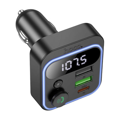 FM Bluetooth-modulator HOCO E85, 2 x USB-A - 1 x USB-C