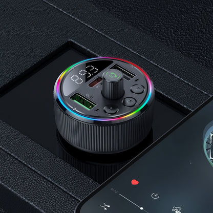 FM Bluetooth-modulator HOCO E82, 2 x USB-A - 1 x USB-C