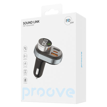 FM Bluetooth-modulator Proove, 2 x USB-A - 1 x USB-C - 1 x microSD FMSL30110001