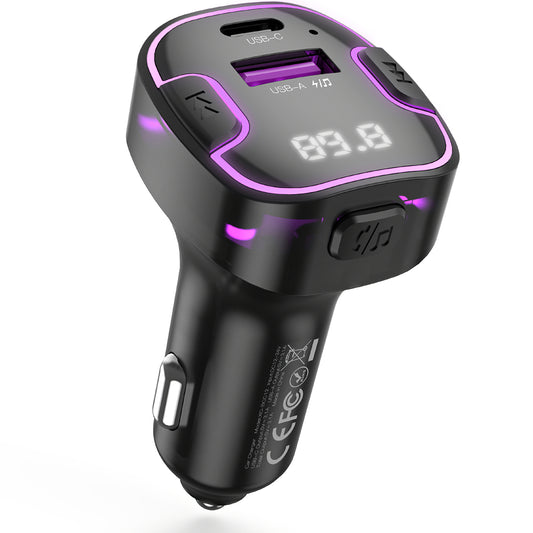 FM-modulator Bluetooth XO Design BCC12, 1 x USB-A - 1 x USB-C