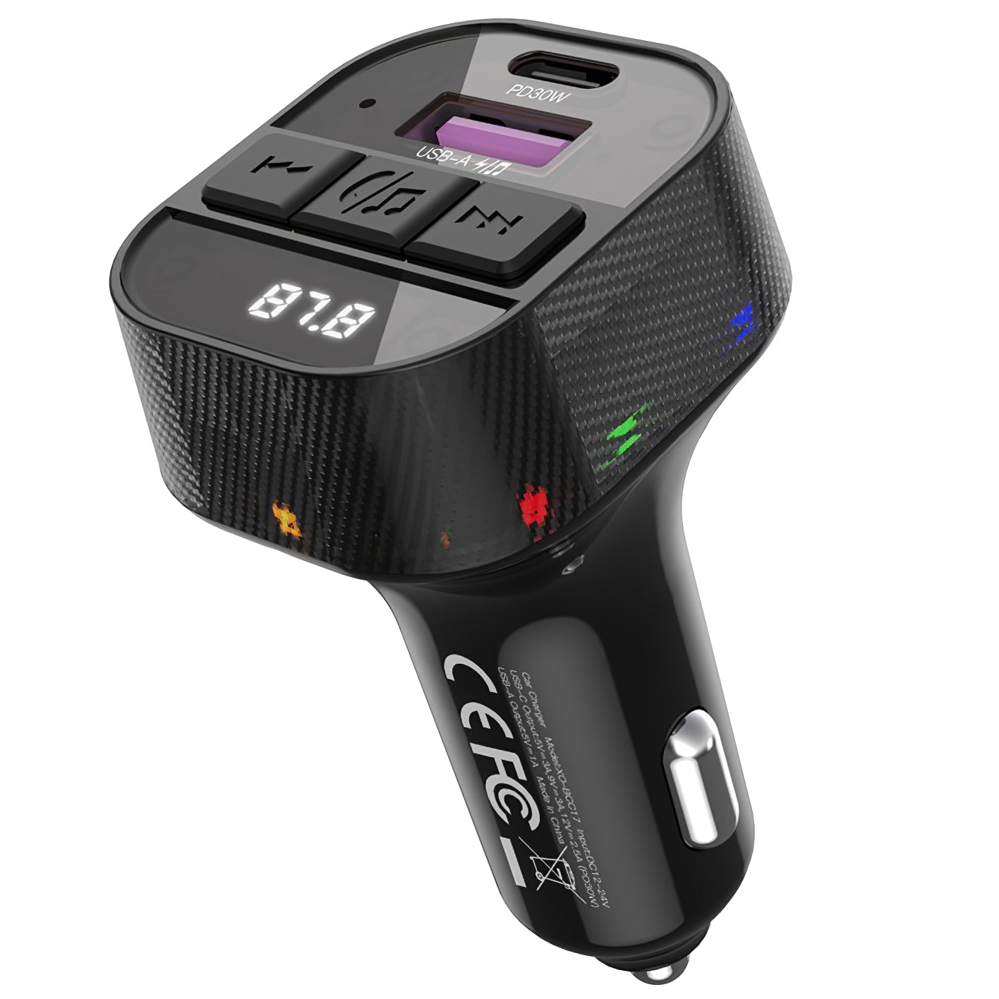 FM-modulator Bluetooth XO Design BCC17, 1 x USB-A - 1 x USB-C