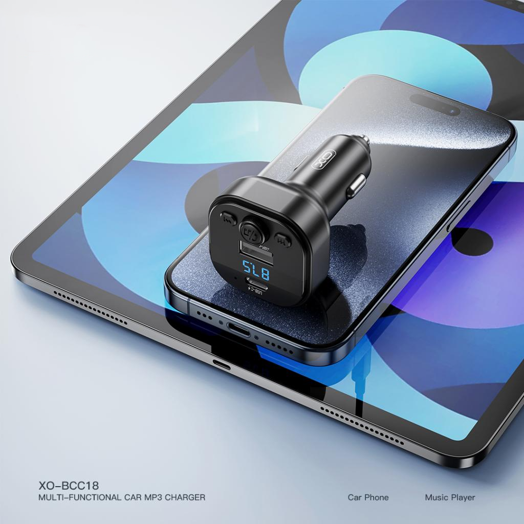 FM Bluetooth-modulator XO Design BCC18, 1 x USB-A - 1 x USB-C