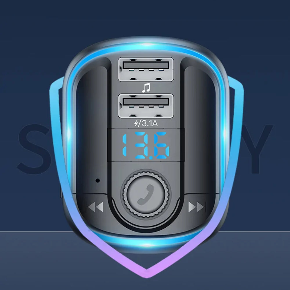 FM-modulator Bluetooth Yesido Y44, 2 x USB-A - 1 x microSD