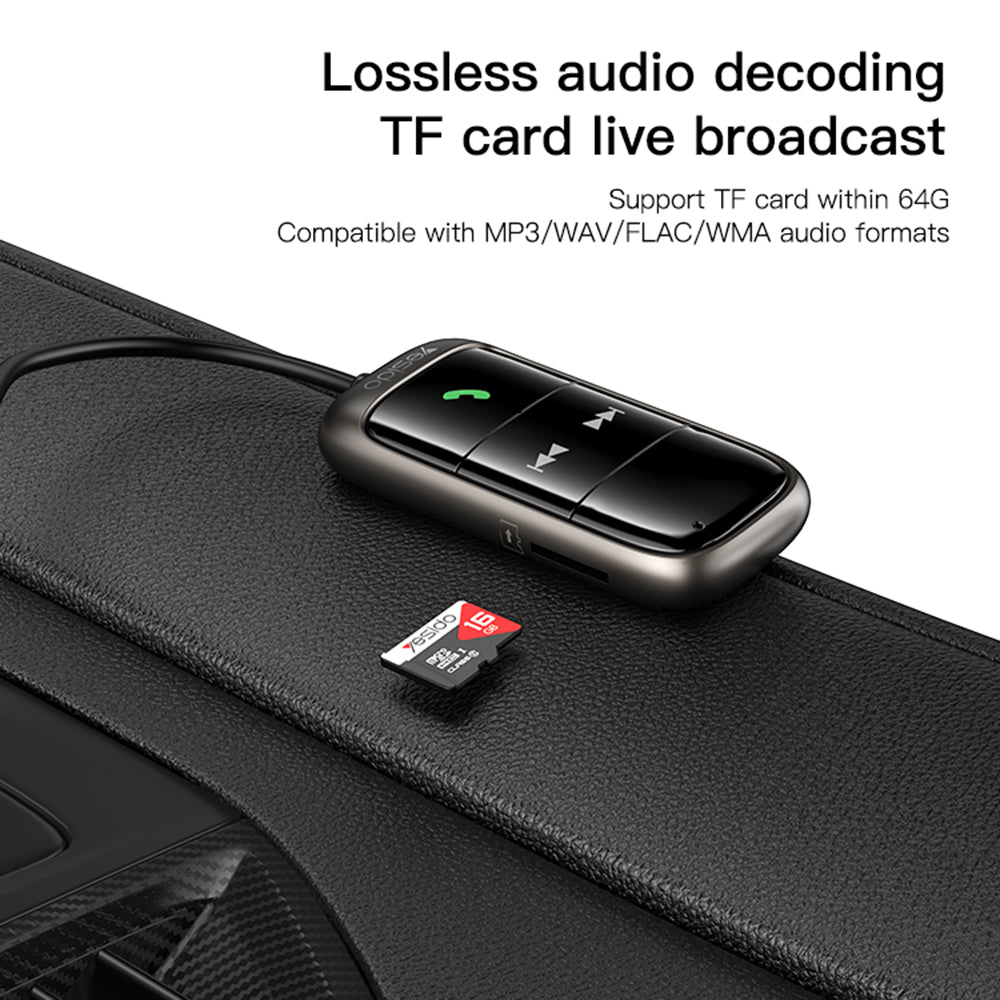 FM-modulator Bluetooth Yesido YAU32, 1 x 3,5 mm - 1 x microSD