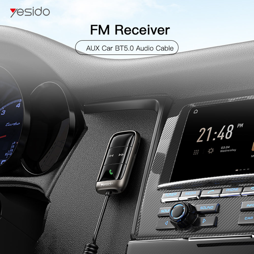 FM-modulator Bluetooth Yesido YAU32, 1 x 3,5 mm - 1 x microSD