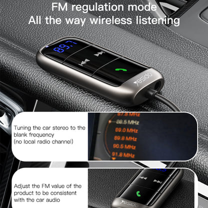 FM-modulator Bluetooth Yesido YAU32, 1 x 3,5 mm - 1 x microSD