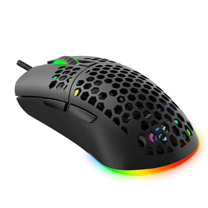 Gamingmus med sladd USB HAVIT MS1036, RGB, 1200DPI - 7200DPI, 1.6m, Vit
