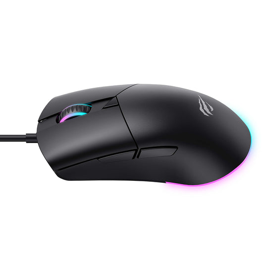 HAVIT MS1038 Wired USB Gaming Mouse, RGB, 1200DPI - 7200DPI, 1.6m, Black
