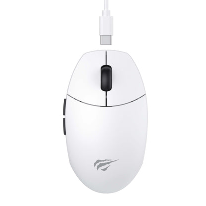 Trådlös Gamingmus HAVIT MS1039W, 800DPI - 7400DPI, Wi-Fi / Kabelansluten, Vit