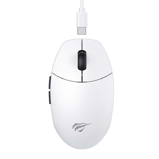 Trådlös Gamingmus HAVIT MS1039W, 800DPI - 7400DPI, Wi-Fi / Kabelansluten, Vit
