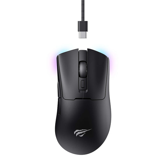 Trådlös Gamingmus HAVIT MS966WB, 800DPI - 10000DPI, BT / Wi-Fi / Kabelansluten, Svart