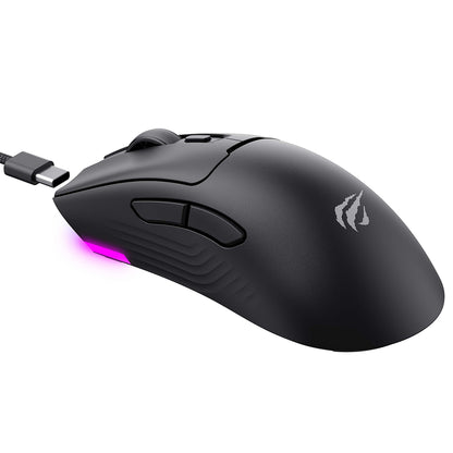 Trådlös Gamingmus HAVIT MS966WB, 800DPI - 10000DPI, BT / Wi-Fi / Kabelansluten, Svart