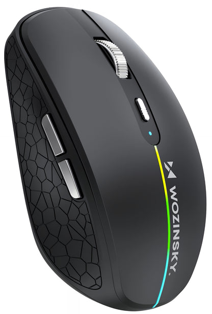 Trådlös Gamingmus WZK WMGK-1132, 1600DPI, RGB, BT / Wi-Fi, Svart