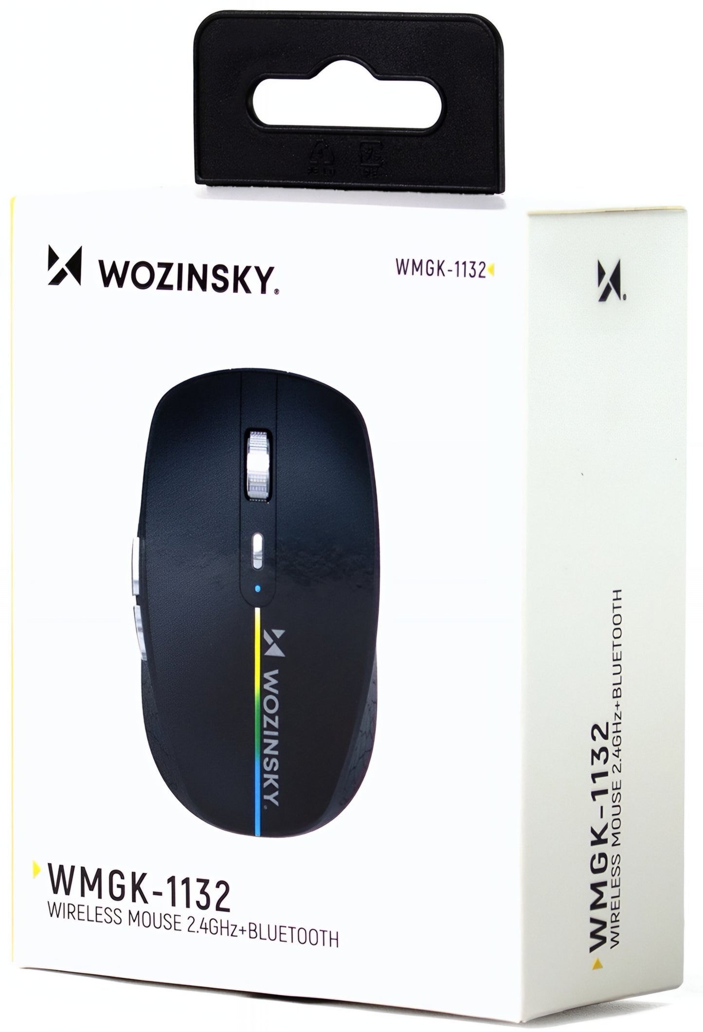 Trådlös Gamingmus WZK WMGK-1132, 1600DPI, RGB, BT / Wi-Fi, Svart