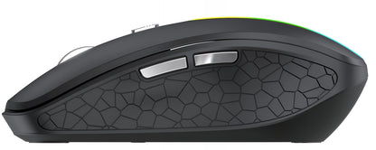 Trådlös Gamingmus WZK WMGK-1132, 1600DPI, RGB, BT / Wi-Fi, Svart
