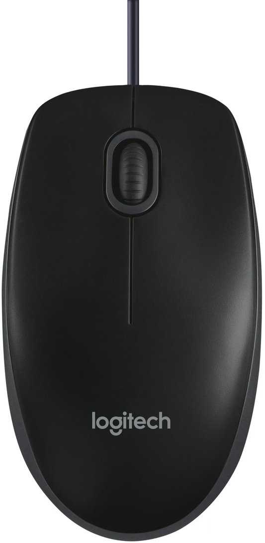 Wired USB Mouse Logitech B100, 1000DPI, Black 910-003357