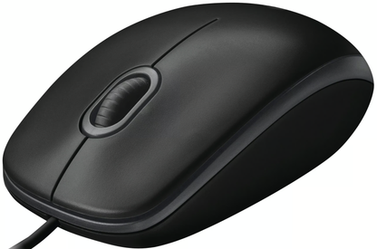 Mus med sladd USB Logitech B100, 1000DPI, Svart 910-003357