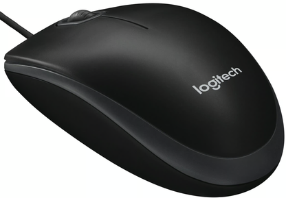Mus med sladd USB Logitech B100, 1000DPI, Svart 910-003357