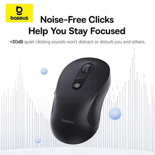 Trådlös mus Baseus F02, 1600DPI, BT / Wi-Fi, Svart B0203203