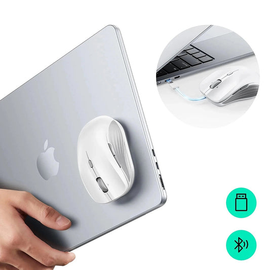 Trådlös mus ESR MagMouse, 800DPI - 4800DPI, BT / Wi-Fi, Vit