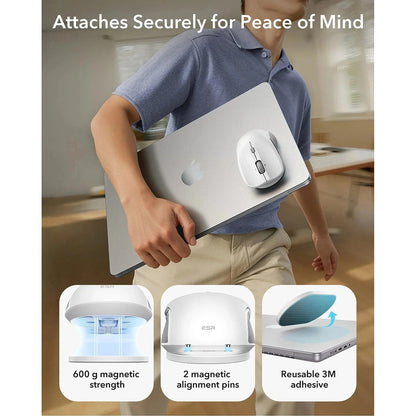 Trådlös mus ESR MagMouse, 800DPI - 4800DPI, BT / Wi-Fi, Vit