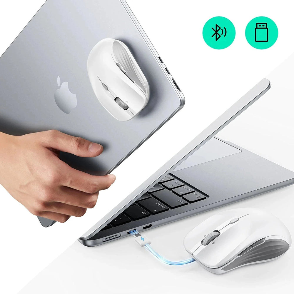 Trådlös mus ESR MagMouse, 800DPI - 4800DPI, BT / Wi-Fi, Vit