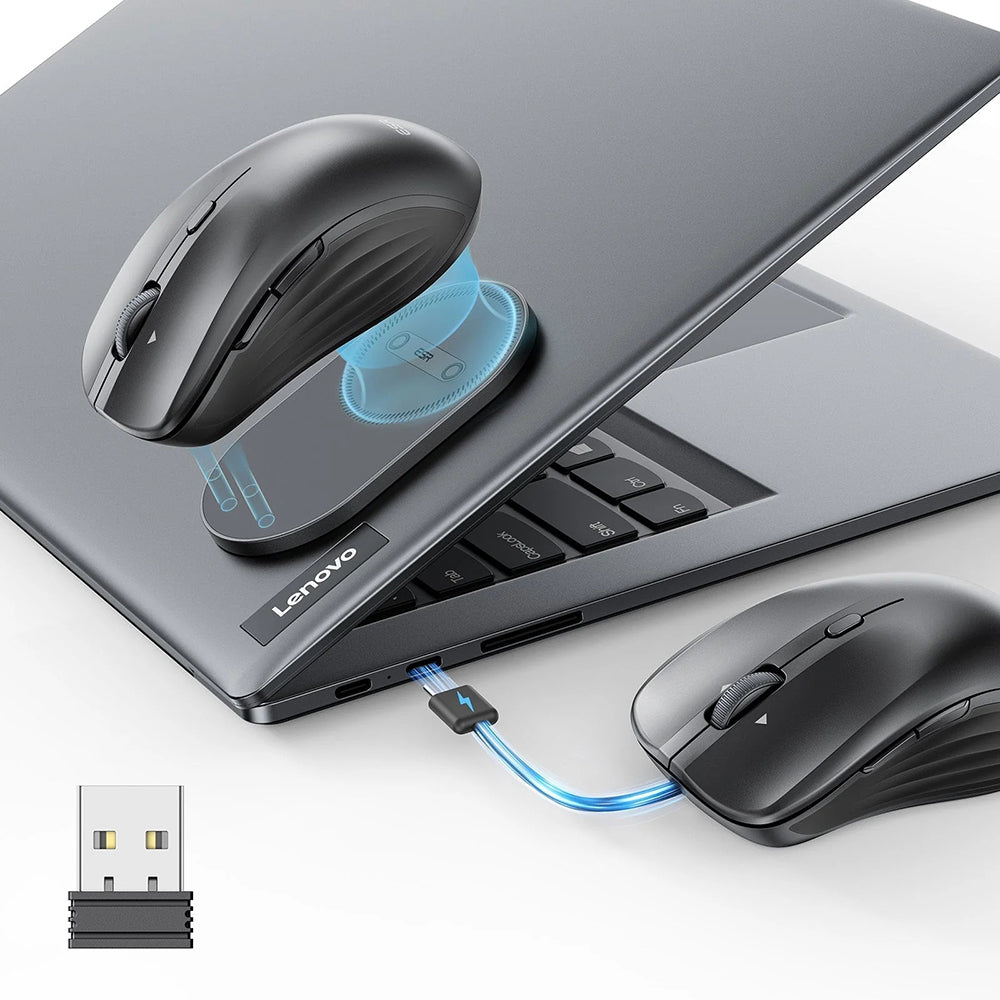 Trådlös mus ESR MagMouse, 800DPI - 4800DPI, BT / Wi-Fi, Grå