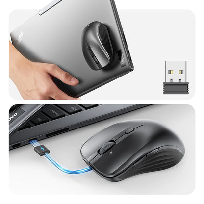 Trådlös mus ESR MagMouse, 800DPI - 4800DPI, BT / Wi-Fi, Grå