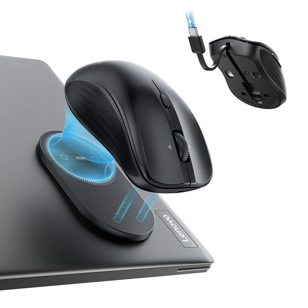 Trådlös mus ESR MagMouse, 800DPI - 4800DPI, BT / Wi-Fi, Svart