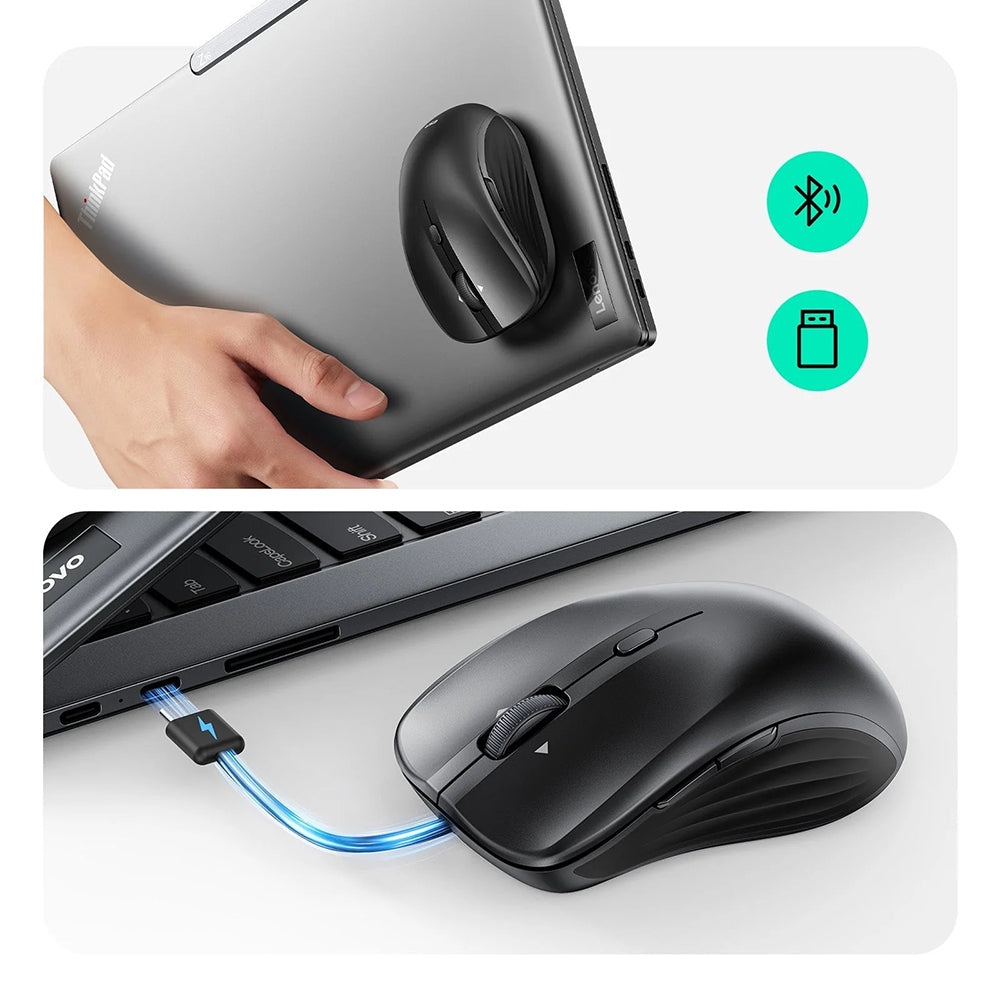 Trådlös mus ESR MagMouse, 800DPI - 4800DPI, BT / Wi-Fi, Svart